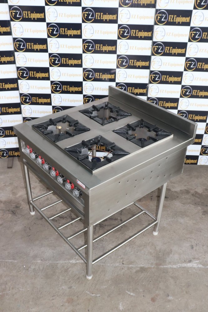Four Burner With Oven, Steel