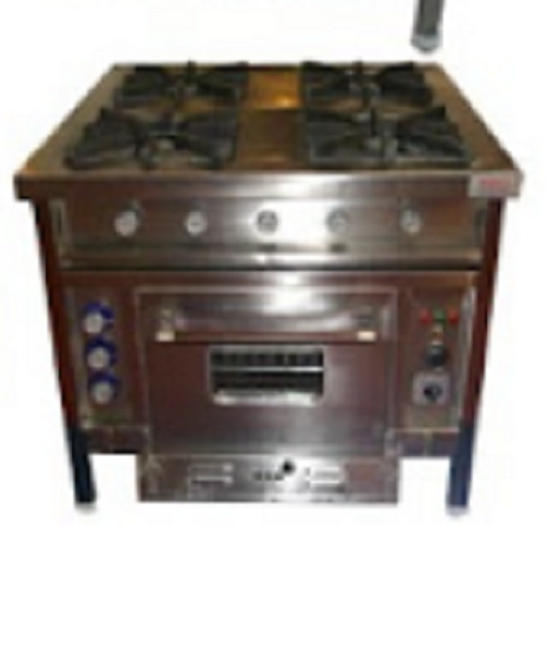 Four Burner With Oven, Steel