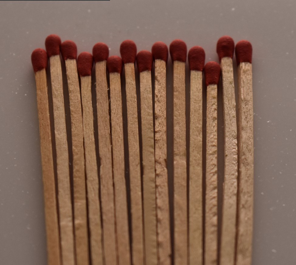 Carbonized Safety Match Sticks Box