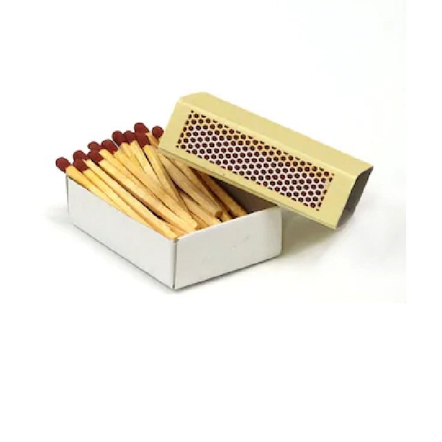 Wood Match Box, 50 Matchsticks Per Box