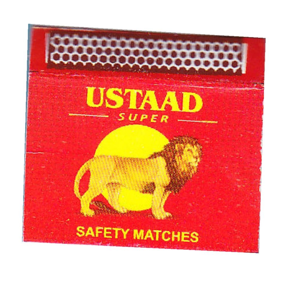 25 Sticks Cardboard Ustaad Super Safety Match Box, Packaging Type: Bundle, Size: 5mm