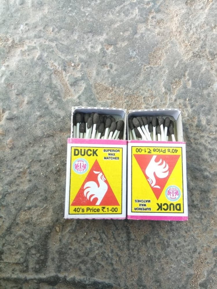 Safety Wax Match Box, 25 Matchsticks Per Box Safety Wax Match Sticks