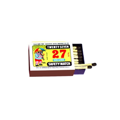 Wood Match Box, 50 Matchsticks Per Box