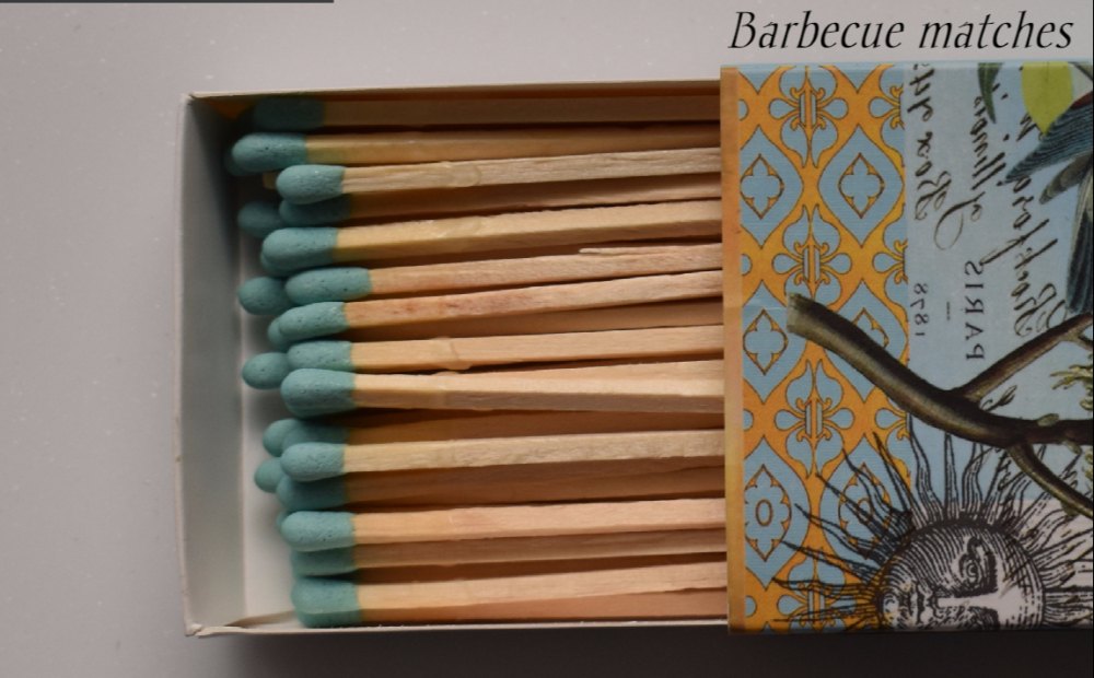 Wood Barbecue Match Box