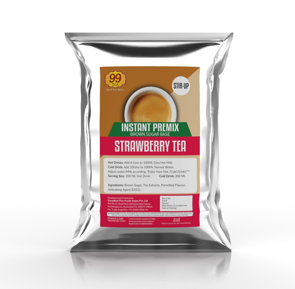 Strawberry Flavored Tea, Powder, Packaging Size: 1Kg