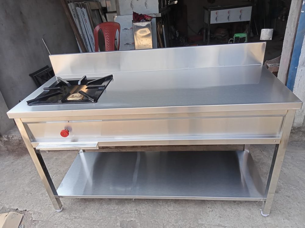 SS Work Table Burner, For Gas Stove, 1
