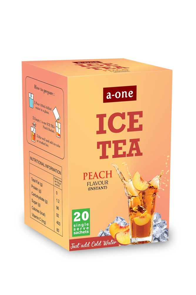 A- One Ice Tea Peach Flavour Instant, Powder, Packaging Size: 200gms