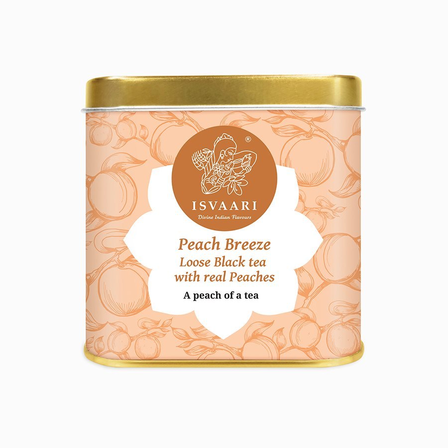 Isvaari Peach Tea, 50g, Packaging Type: Tin, Medium