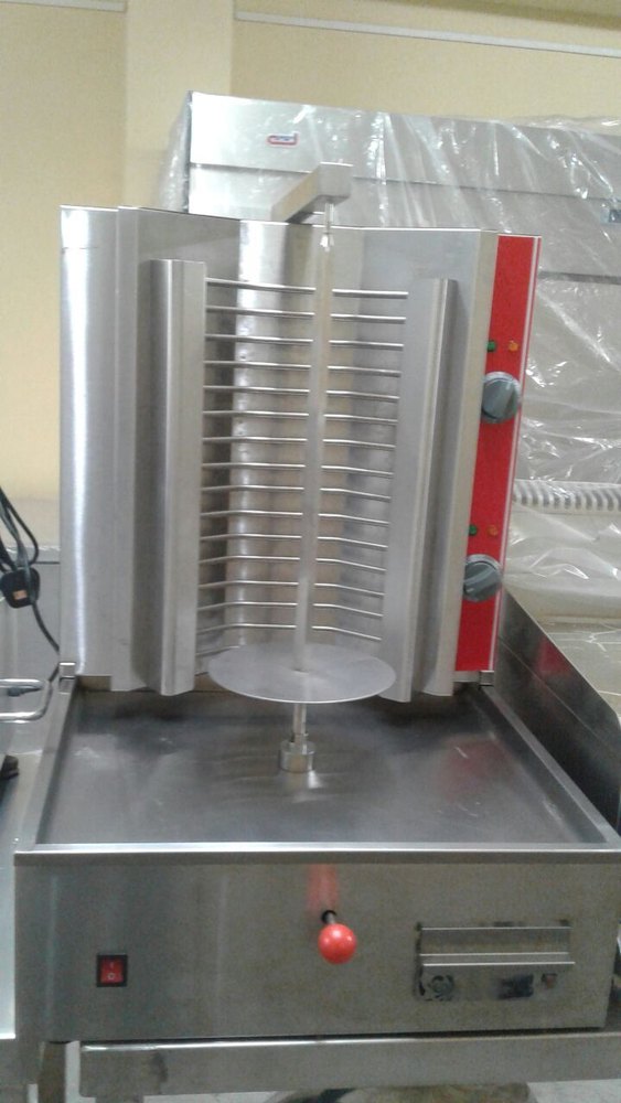 Pune Gas Shawarma Machine With Ceramic Burners - Full Stainless Steel Body