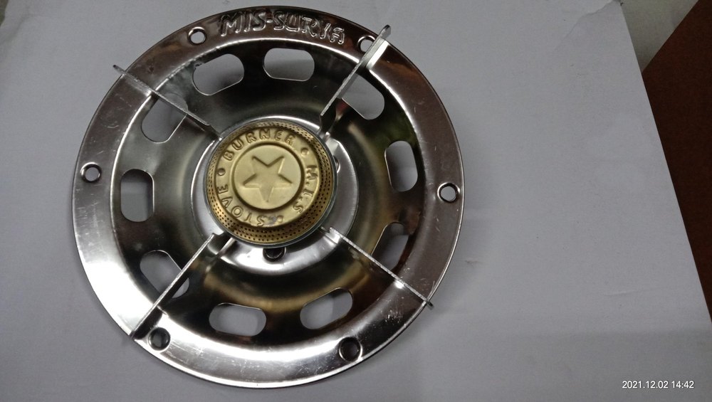 Silver Stainless Steel Gas Cylinder Pan Support With Burner Light Weight