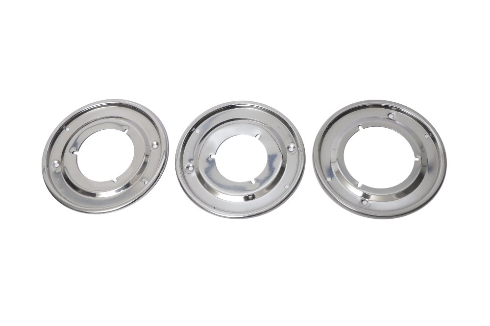 Megha Tech Steel Glass Cooktop Stove Round SS Deep Tray