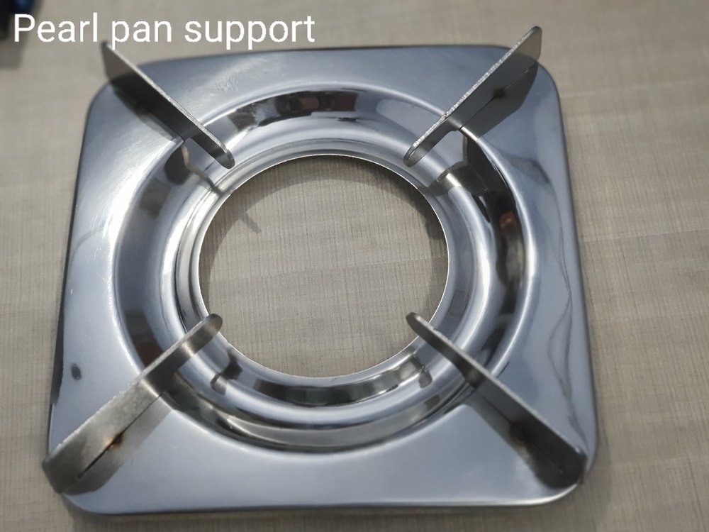 Silver Stainless Steel Pearl Gas Pan Support