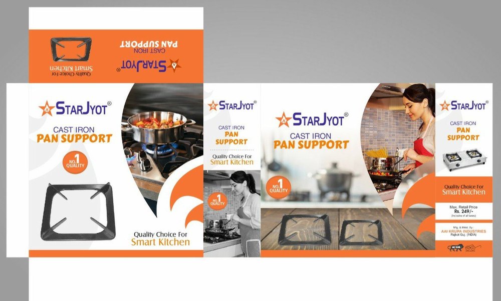 Mild Steel And Cast Iron Pan Support, LPG Gas Stove Parts