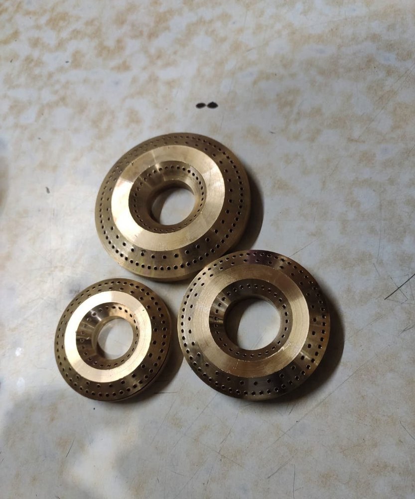 Round Brass Gas Burner Set, Size: Small, Medium And Large