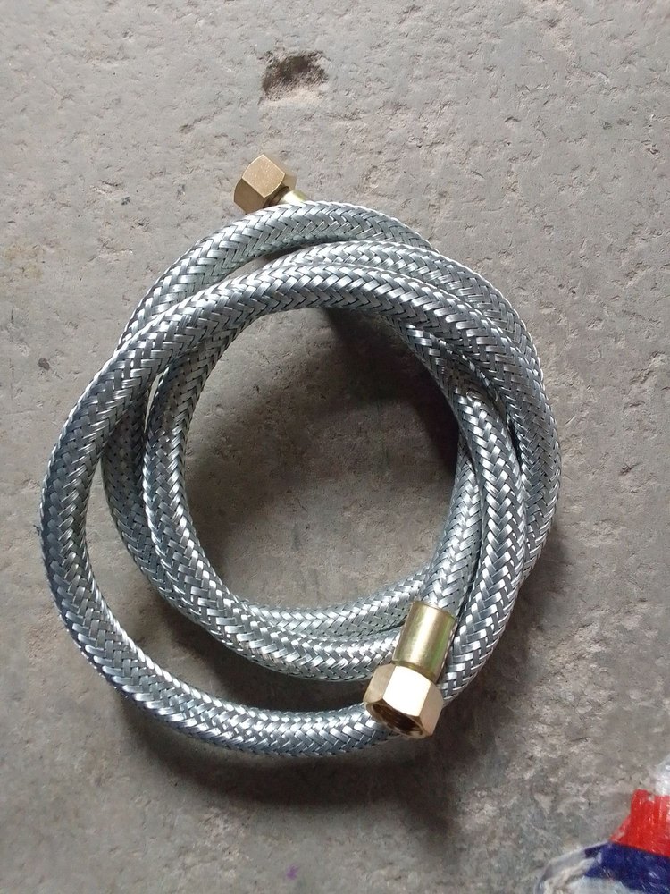 Mild Steel Gold Flexible LPG Pigtail, Size: 1.5 M
