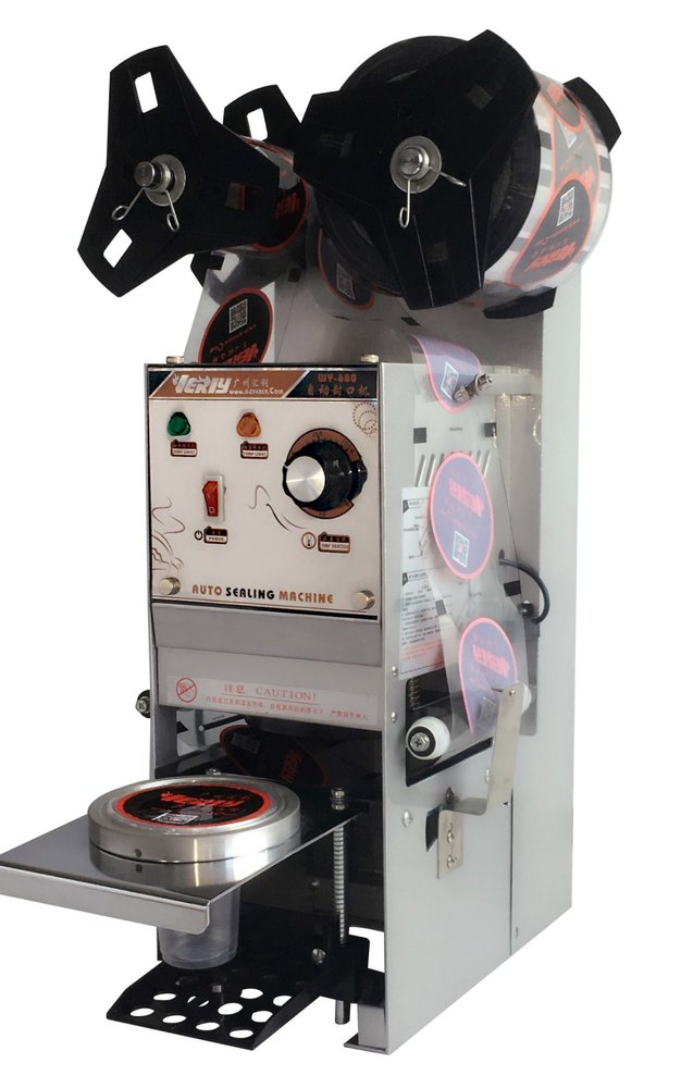 Plastic WY-680 Automatic Cup Sealer machine., Voltage: 220 V, Capacity: 0-500 pouch per hour