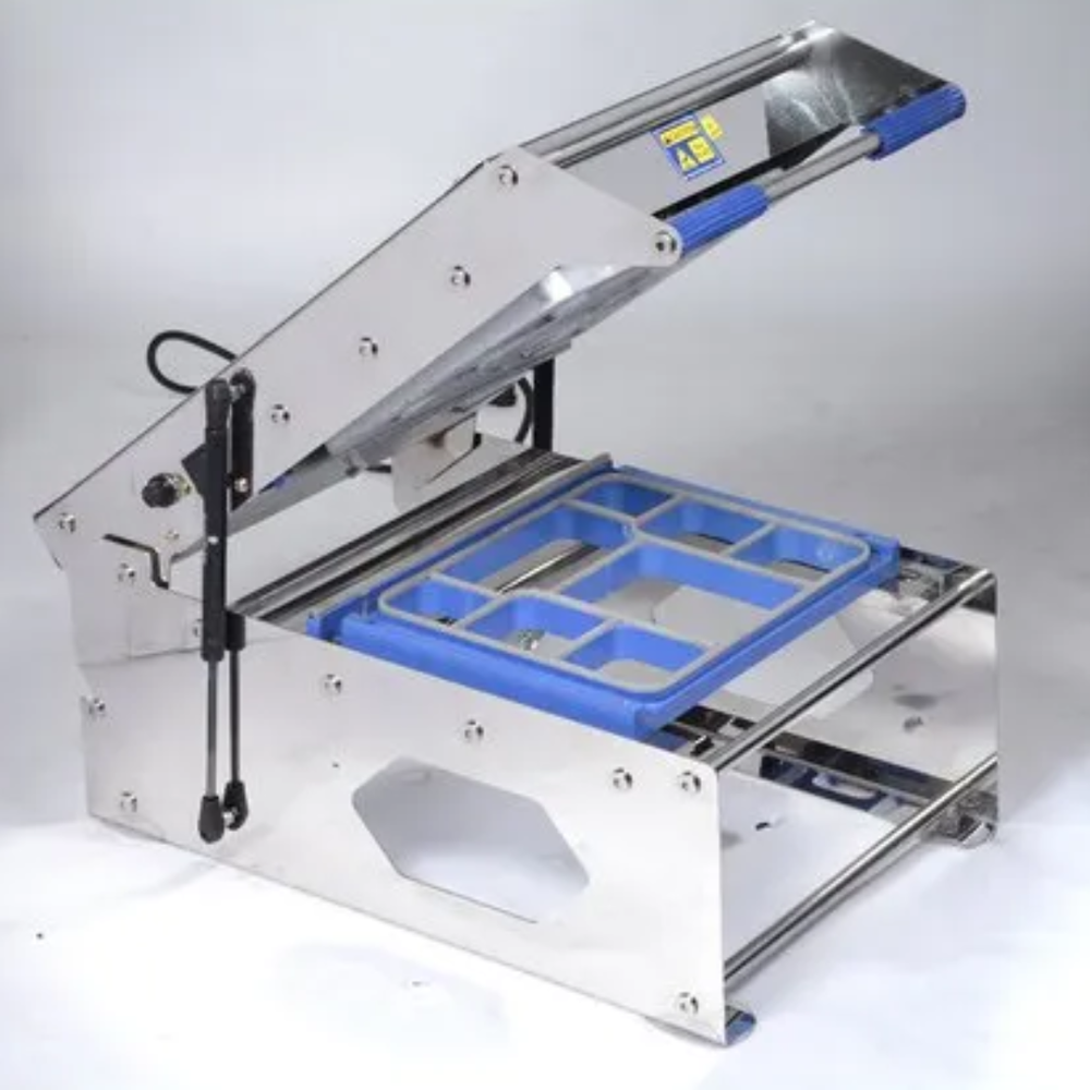 SS polyster Semi Automatic 5 Portion Thali Sealing Machine, For Industrial