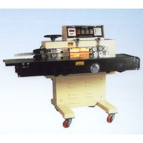 Mild Steel Heavy Duty Continuous Sealing Machine, For Industrial, Capacity: 10-50 Piece per min