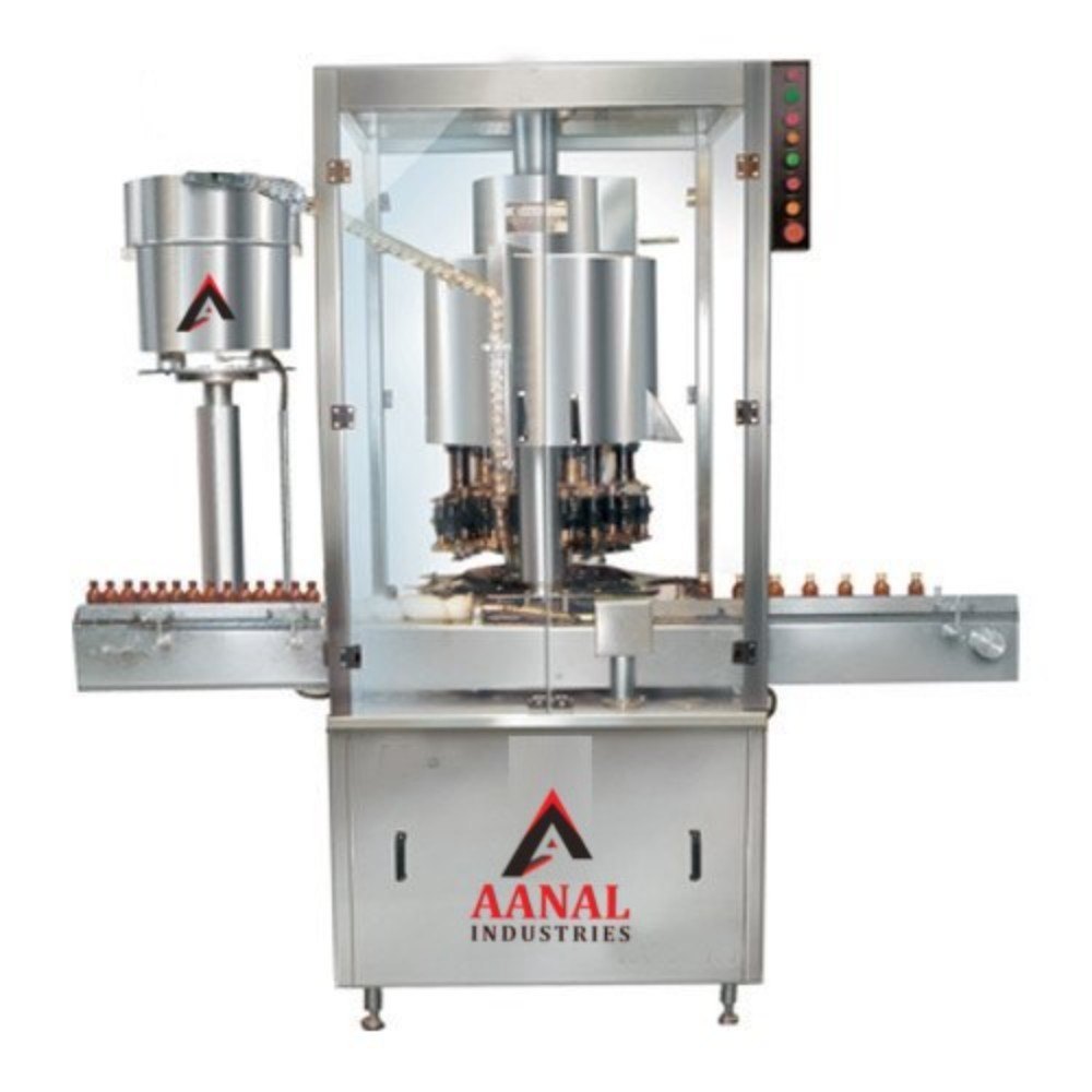 Aanal Industries S.S304 Automatic Vial Cap Sealing Machine, Voltage: 220V