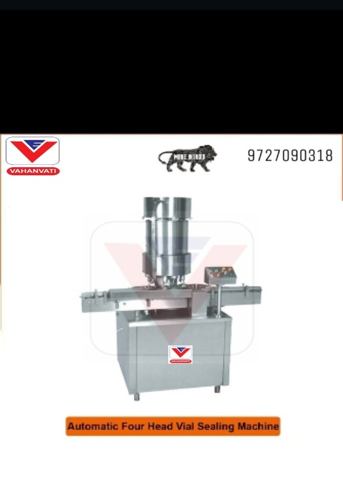 vahanvati engineering vaileluminiyam Automatic Four Head Vial Sealing Machine, Capacity: 2000-3000 pouch per hour