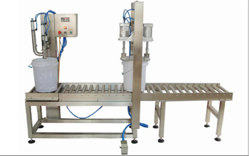 Stainless Steel Fully Automatic Lid Placing & Pressing Machine, For Industrial