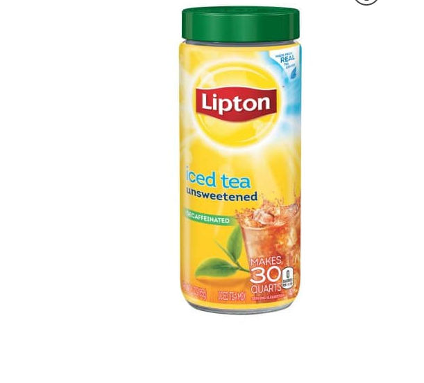 Lipton Unsweetened Decaf Iced Tea Mix, Packaging Type: Jar