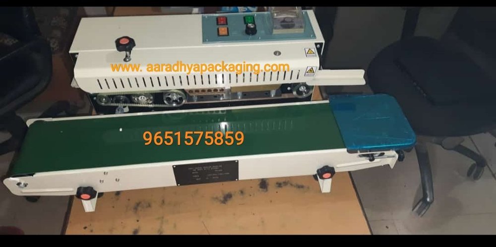 Stainless Steel Band Sealer Pouch Packing Machine, Capacity: 100/h, Model Name/Number: 9651575859