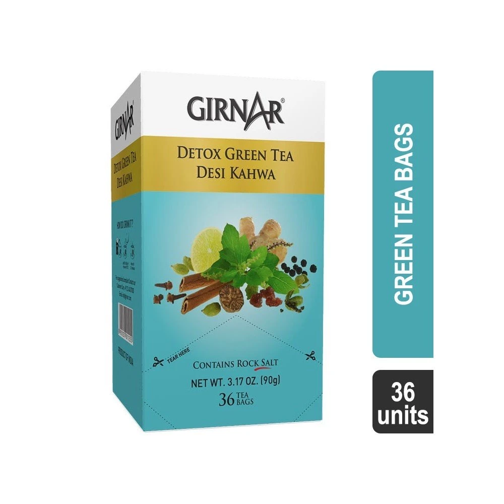 Masala Girnar Detox Desi Kahwa Green Tea, POWDER, Packaging Type: Packet