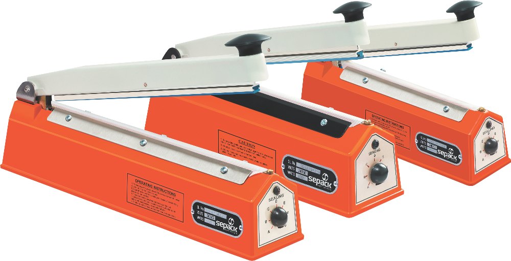 Sumi Sepack Sevana Orange Plastic Bag Sealer Machine, DeltaV2