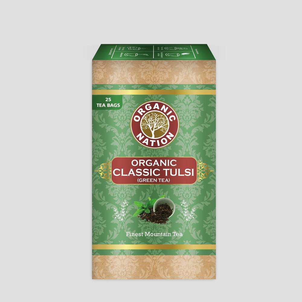 Green Tea Organic Nation Classic Tulsi, Leaves, Packaging Size: 30g