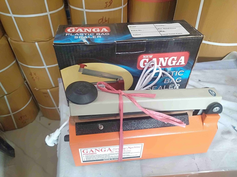 Iron 8 Inch Hand Sealer, Packaging Type: Manual, Model Name/Number: Ganga