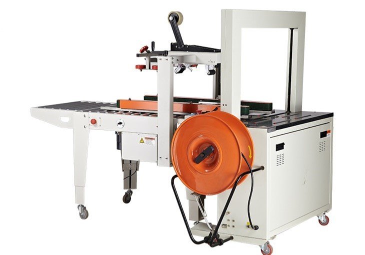 Mild Steel Automatic Strapping Machine with Box Tapping, Model Name/Number: MCTM-SM-600H, 30 Boxes/ Minute