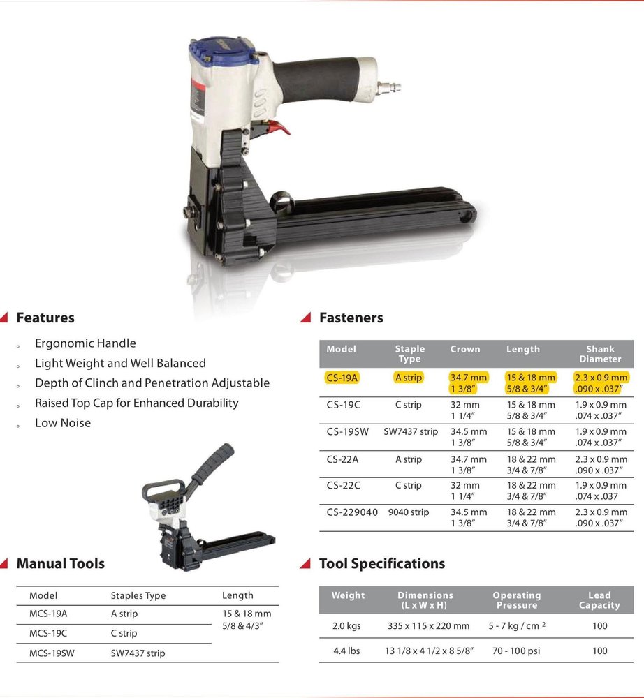 Automatic Carton Closing Stapler, 2 Kg