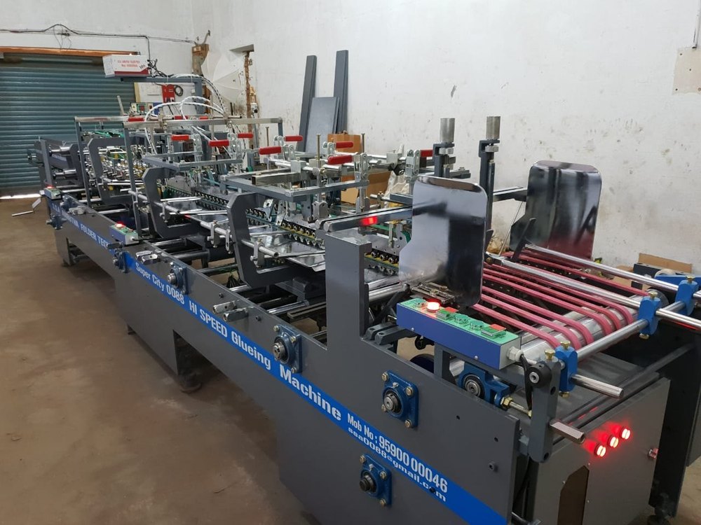 Automatic Carton Pasting Machine, For Industrial, Capacity: 1500 Carton/Hour