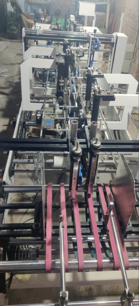 Automatic Box Folder Gluer Machine, For Folding Gluing Pasting Cartons