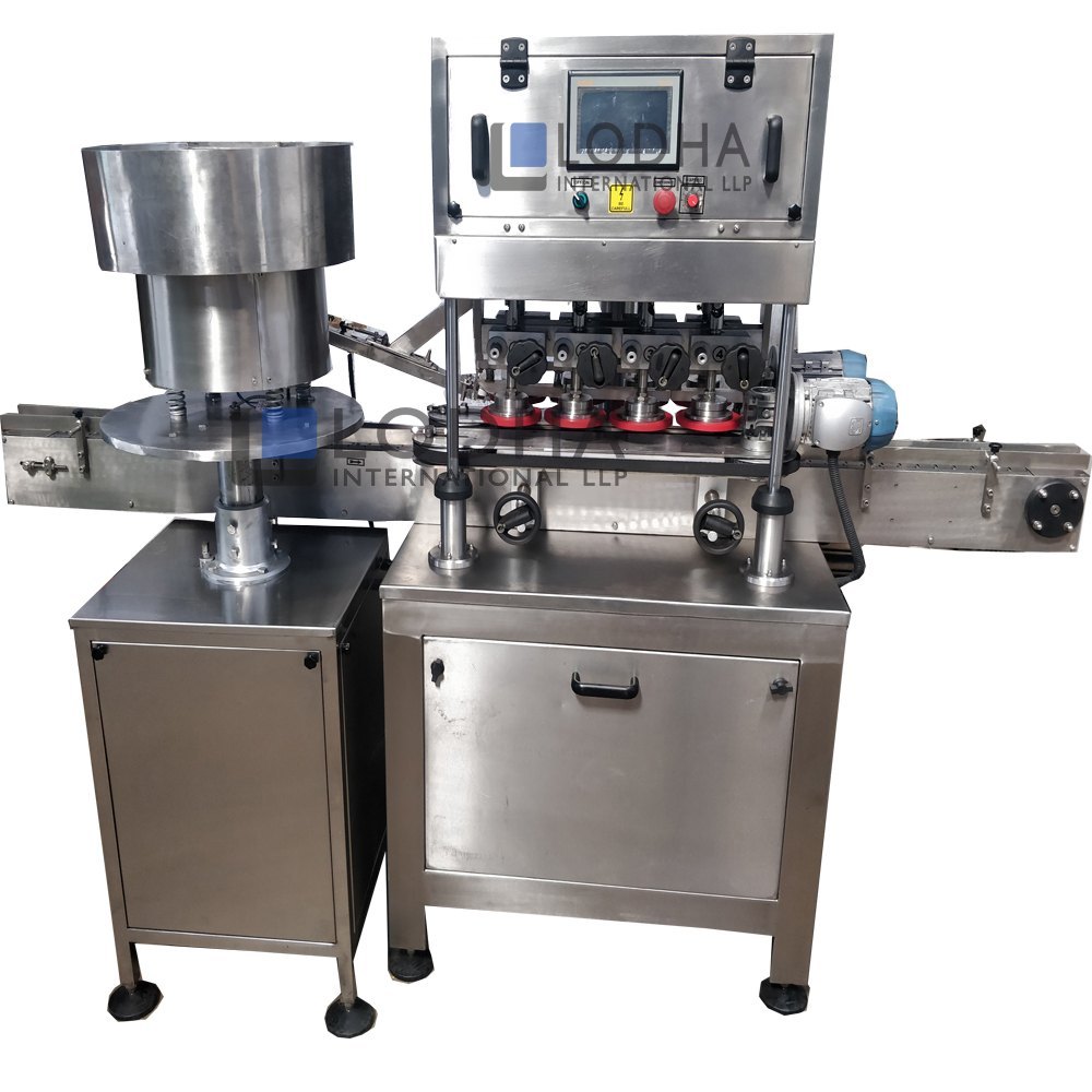 Lodha SS316/SS304 Cosmetic Jar Container Bottles Linear Screw Capping Machine, 550, Model Name/Number: Li-lbc 150