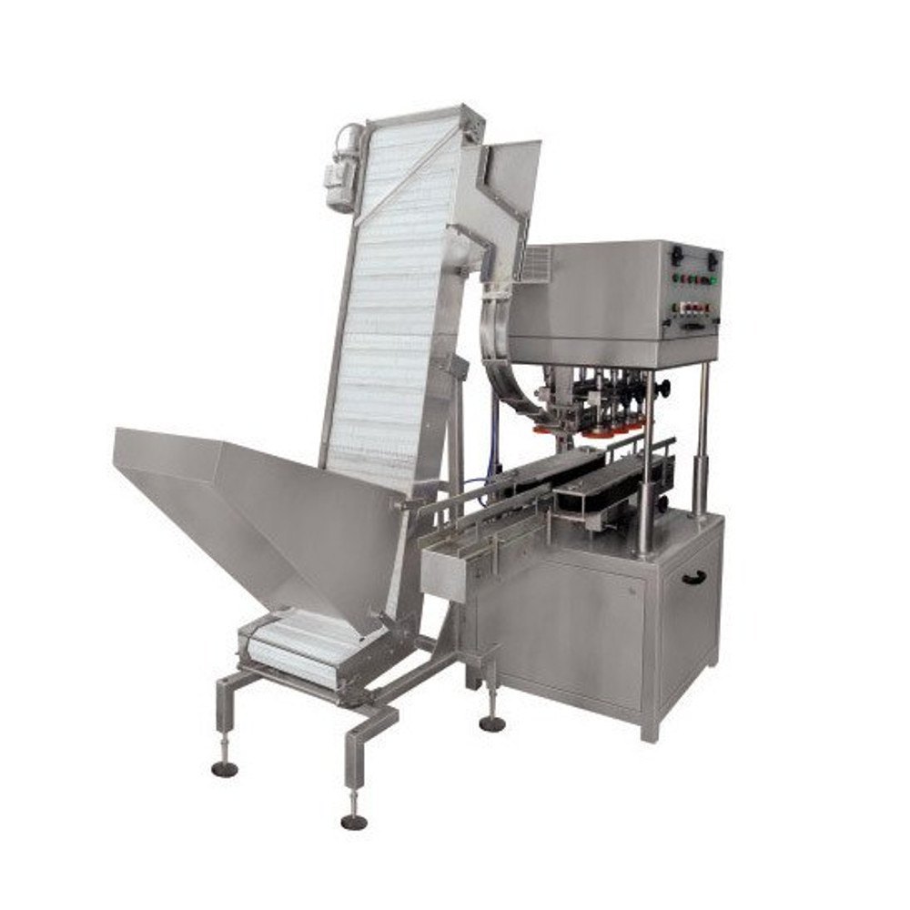 KV Tech Ss Jar Linear Screw Capping Machine
