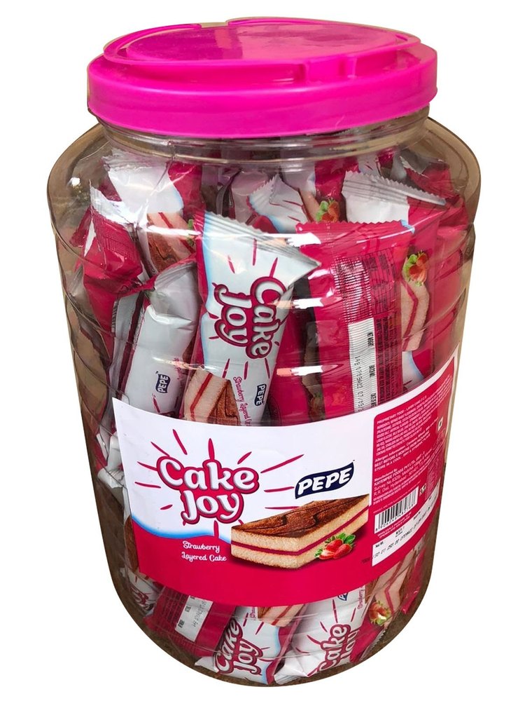 Rectangular Strawberry Joy Cake, For Shop, Packaging Size: 30 Pieces