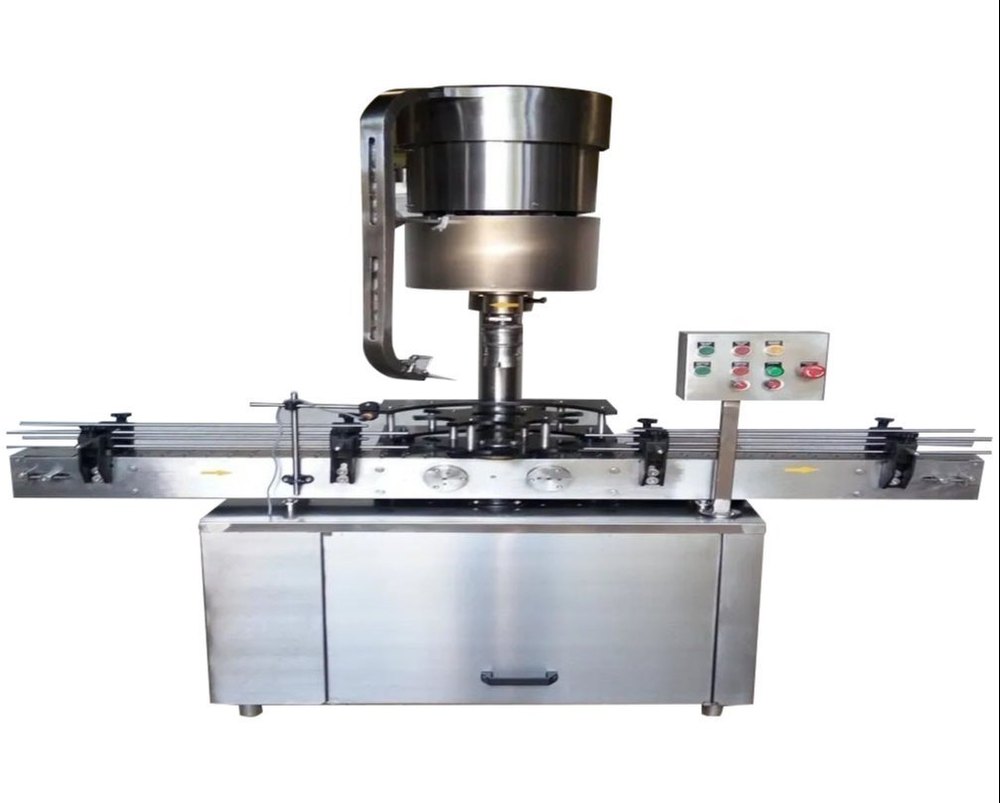 Excel Industries Stainless Steel Jar Capping Machine, 140 Kg, Capacity: 400 Bottles/Hour