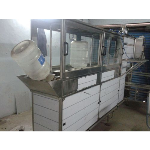 Automatic 20 Liter Jar Rinsing And Capping Machine, Capacity: 240 Jars Per Hour