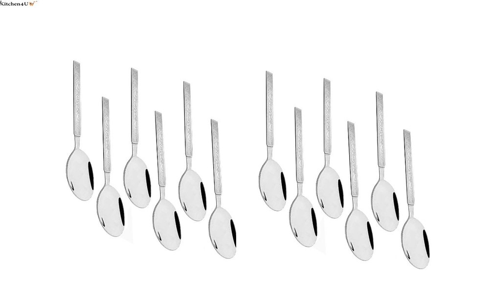 Silver Stainless Steel Spoon 12 Pc Set For Home