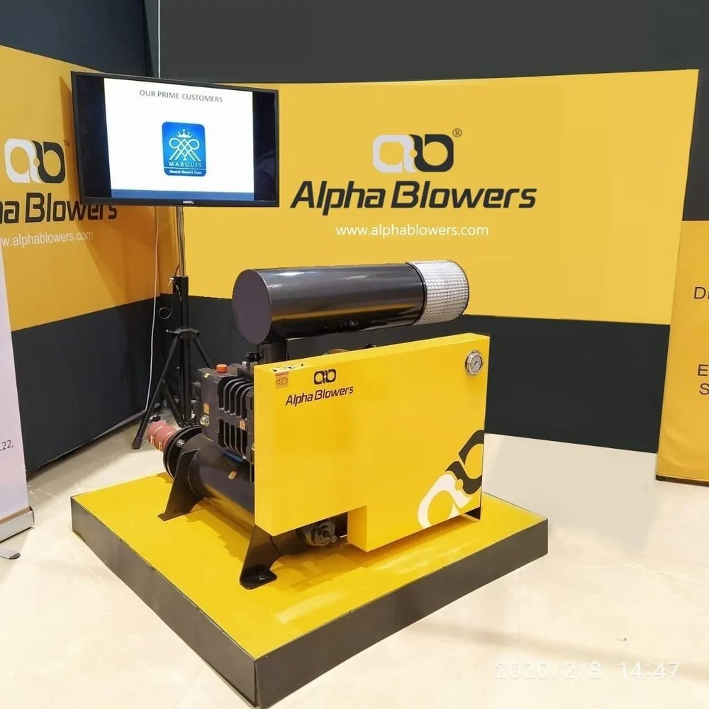 yellow twin lobe ALPHA BLOWERS