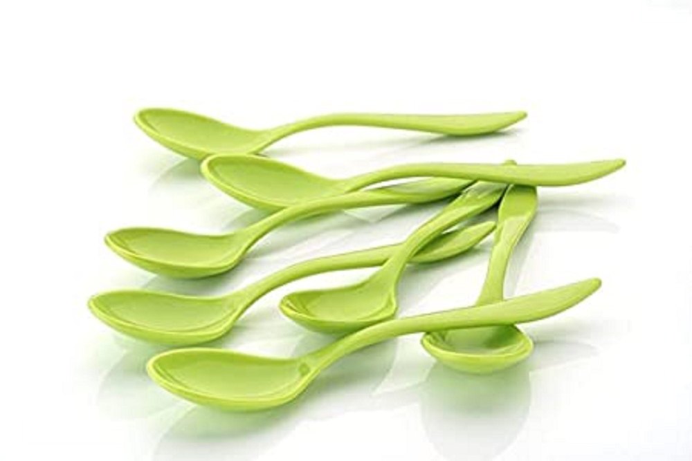 Multicolor PLASTIC SPOON (PACK OF 12 PCS), For Home