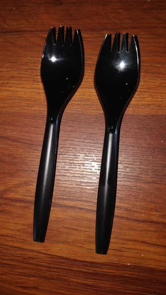 Black Plastic spoon(spork)
