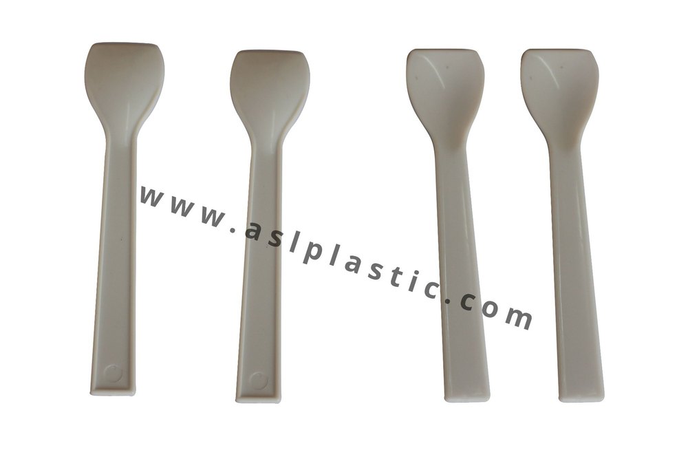 Plastic White Plain Spoons, For cake