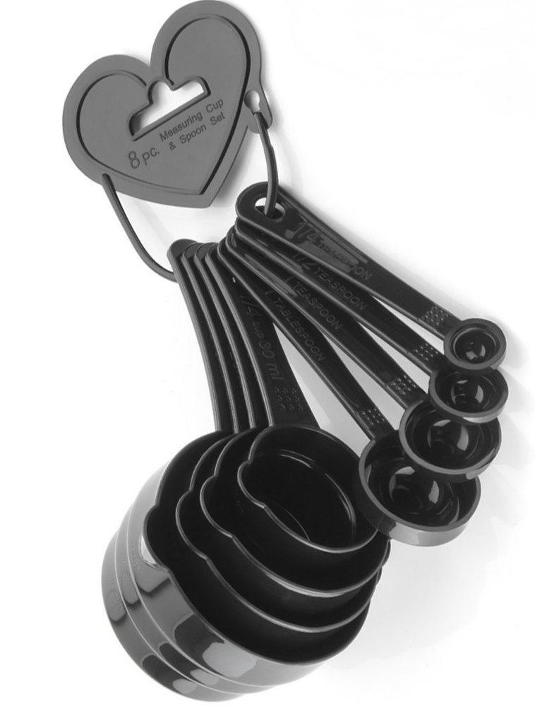 Plastic black Measuring Cups And spoon Measuring Cup Set, For Home