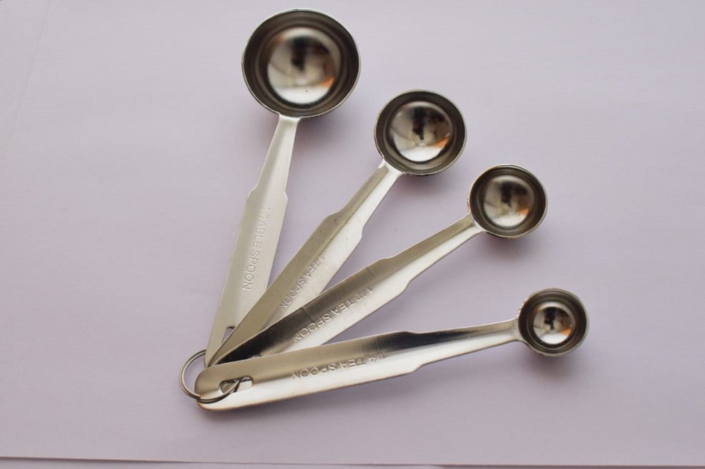 Silver Stainless Steel Measuring Spoons, For Home