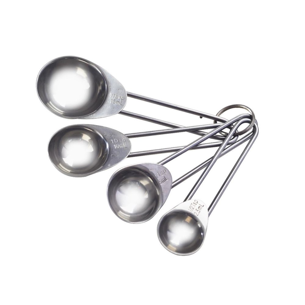 Silver Stainless Steel Wire Handle Measuring Spoon