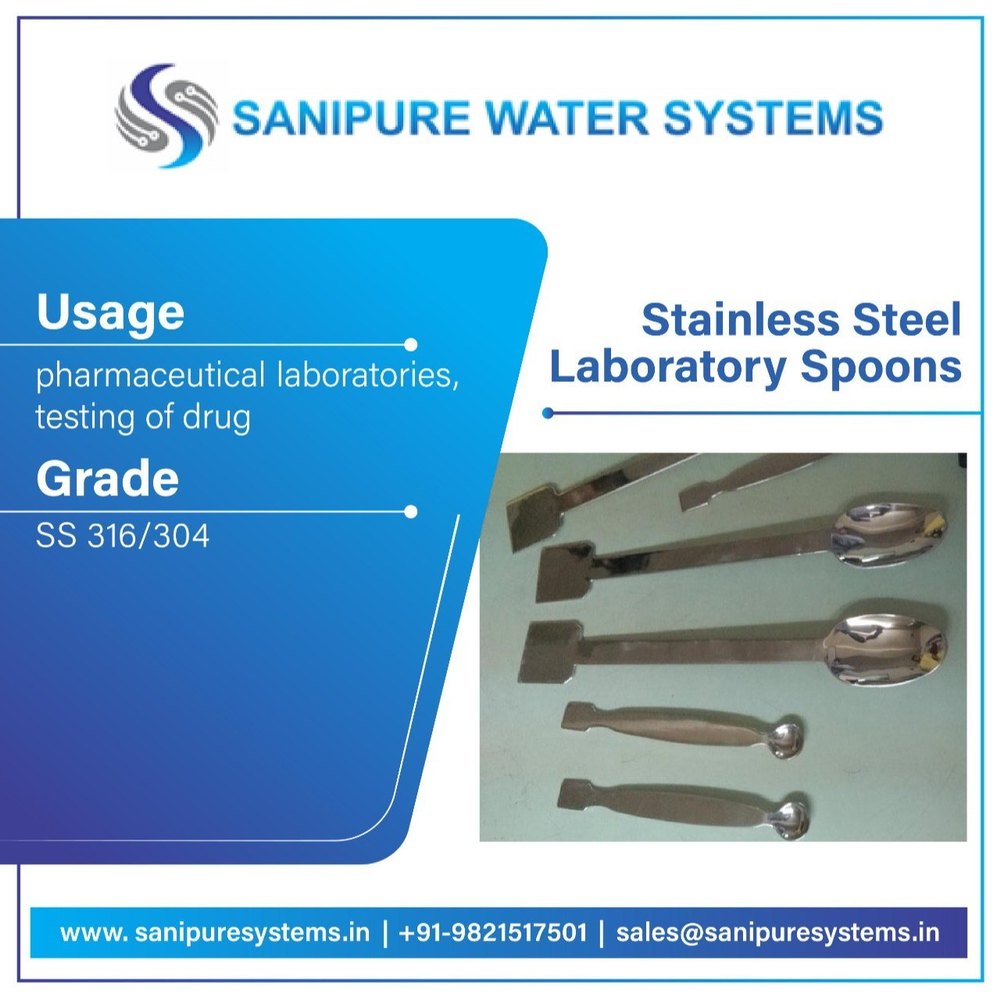 Silver Stainless Steel Laboratory Spoons, For Pharmaceutical