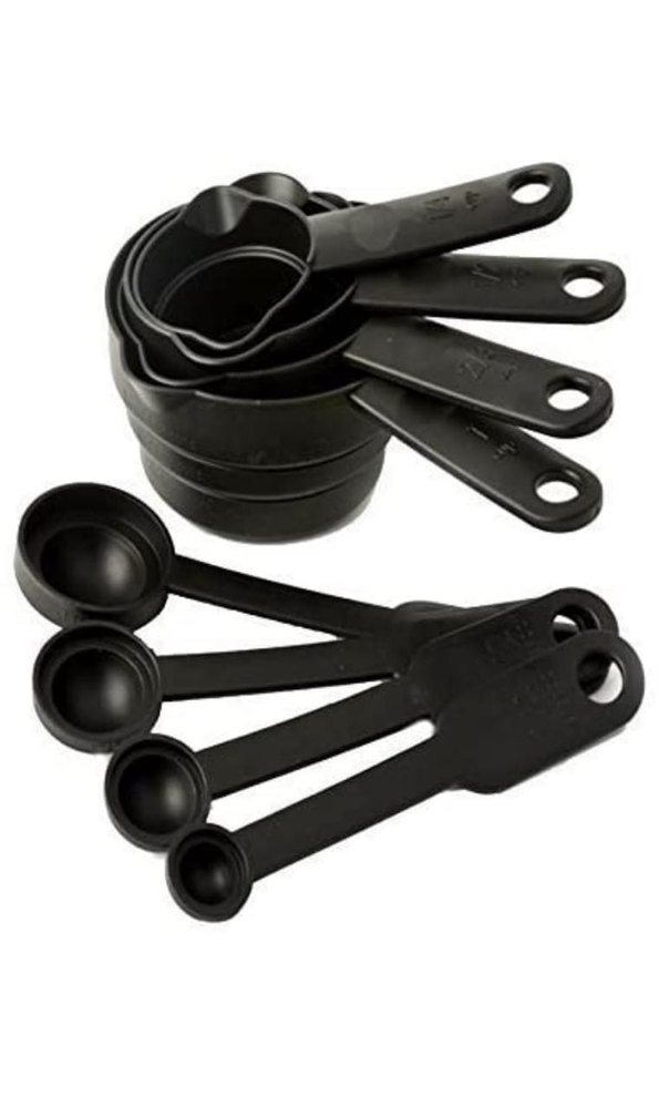 Black Plastic Measuring Spoons, For Home
